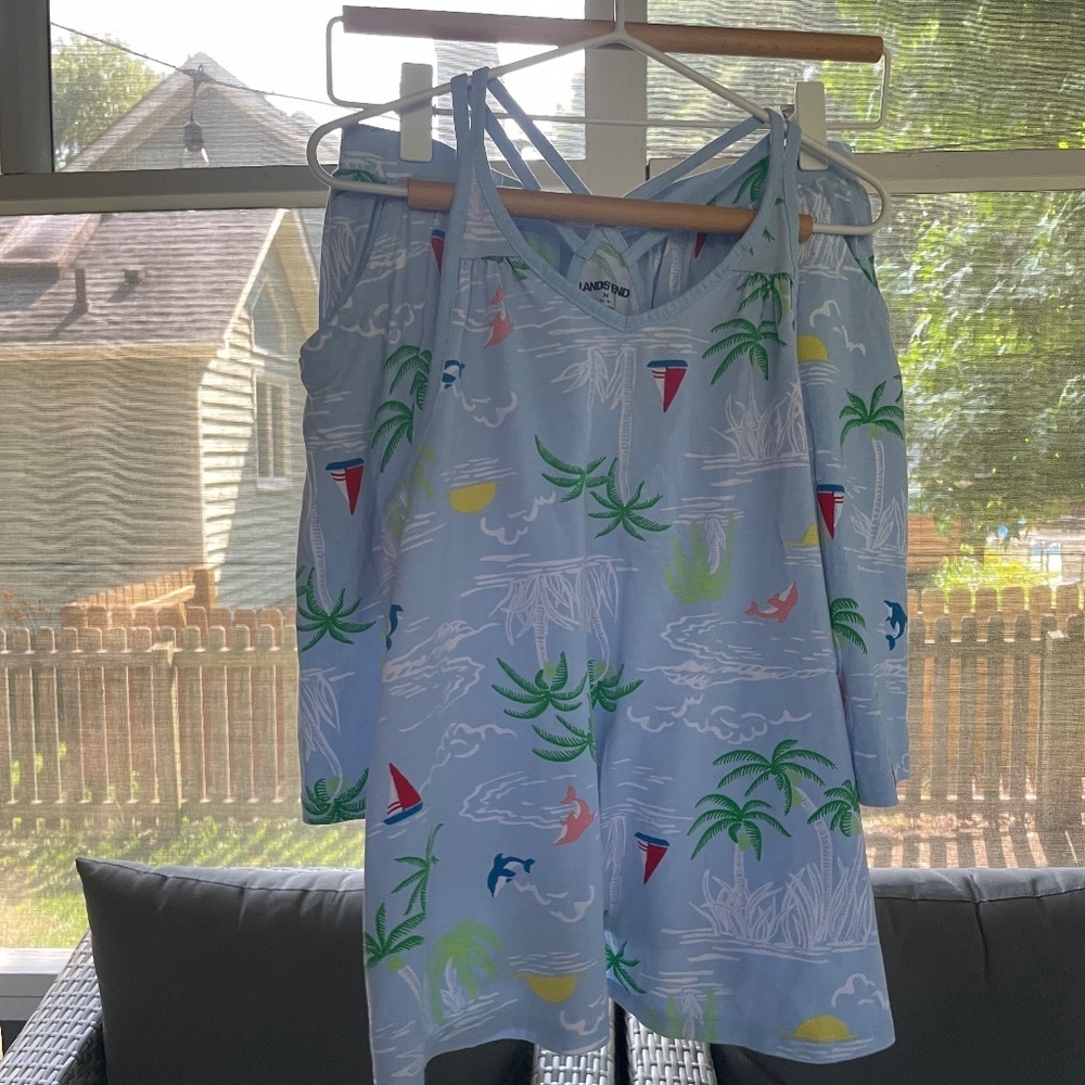 Lands' End Girl's 2 Piece Tank & Skirt Set, Size Medium. Excellent Condition.
